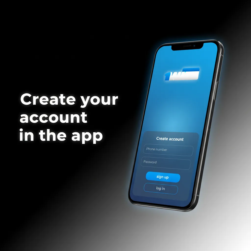Illustration of app sign-up: choose method, verify code, add personal details, set limits/preferences, deposit.