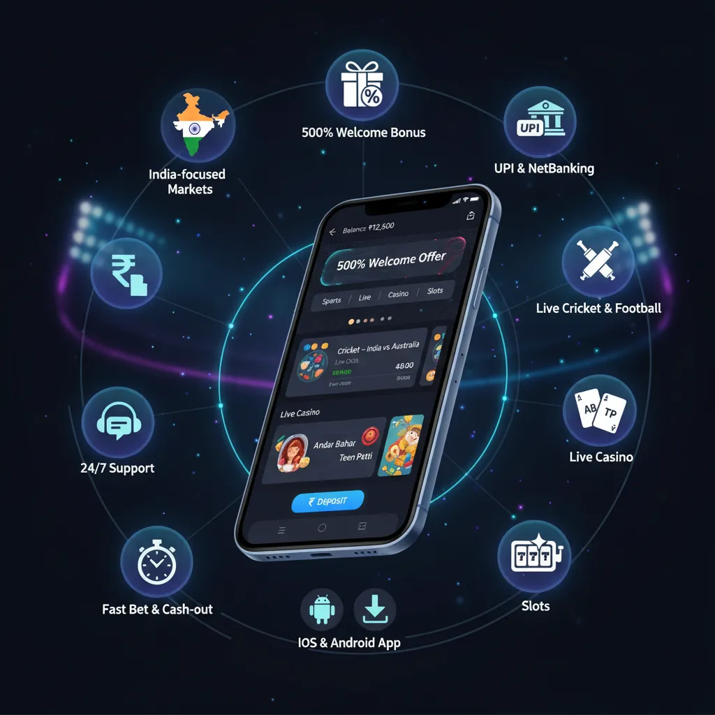 1win mobile app features: INR, UPI/NetBanking, 500% up to ₹75k, live cricket & casino, cash-out, 24/7 support, iOS/Android