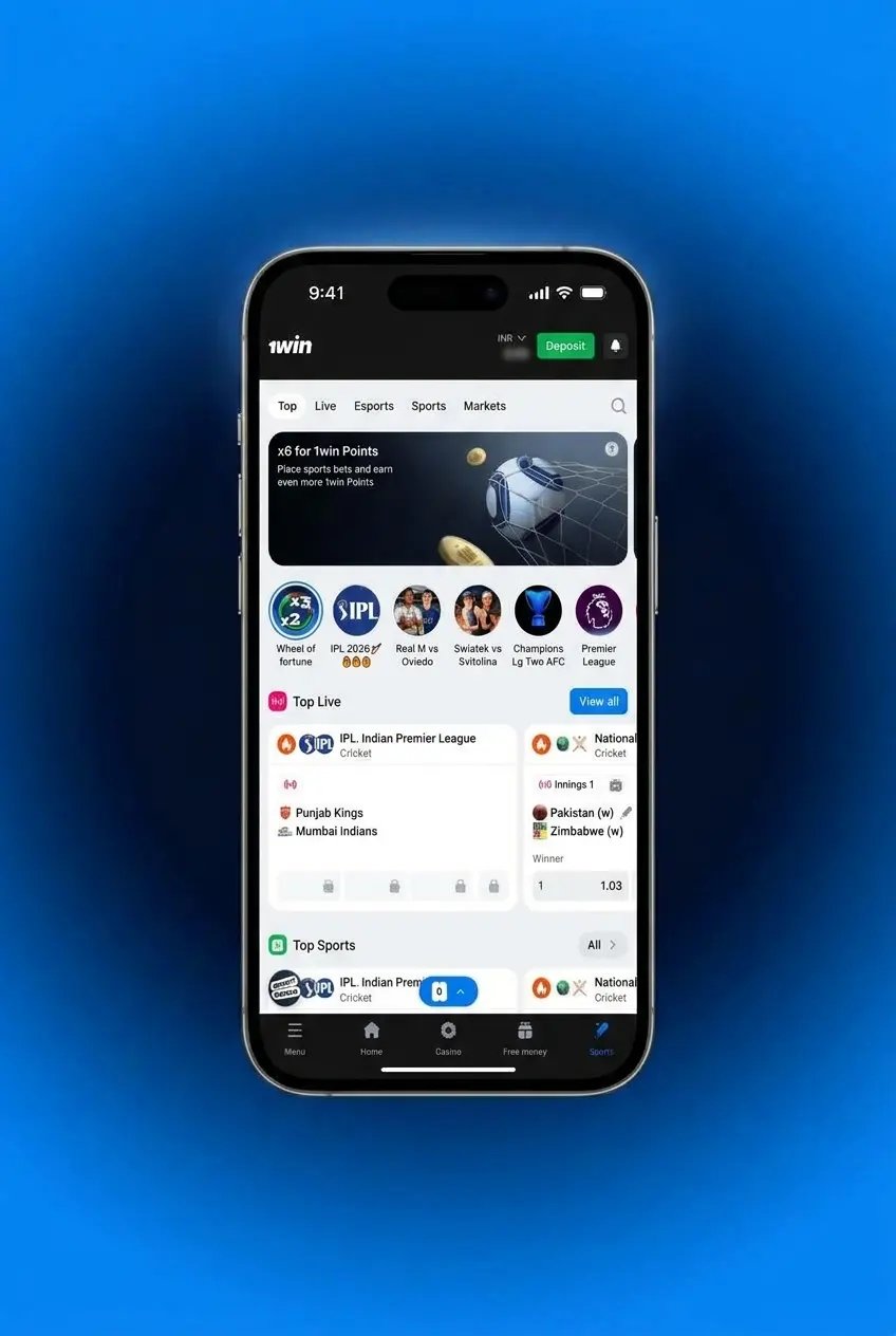 Step-by-step guide screenshot showing how to register, deposit, and place a cricket bet on 1win
