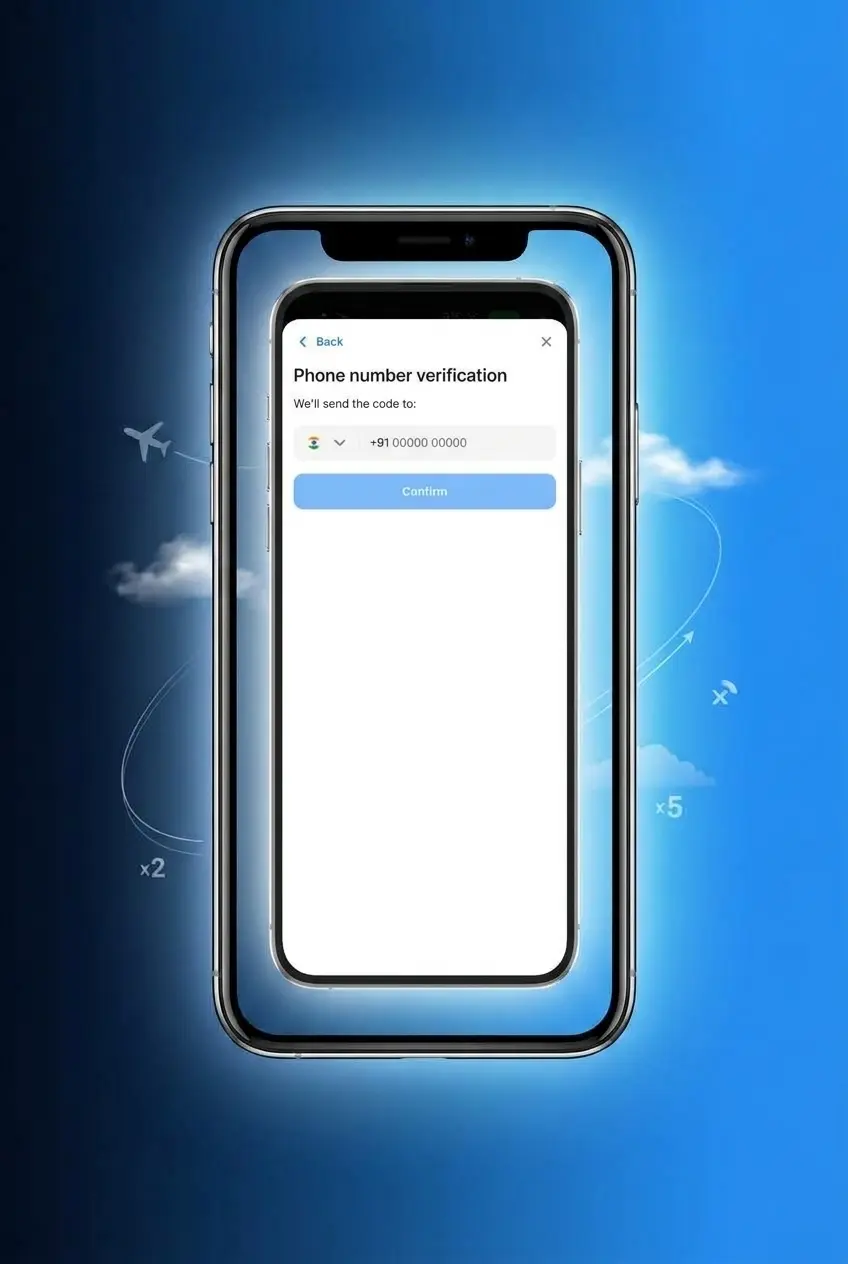 Screenshot of 1win sign up form on smartphone showing phone/email, password, and currency selection for Aviamasters.